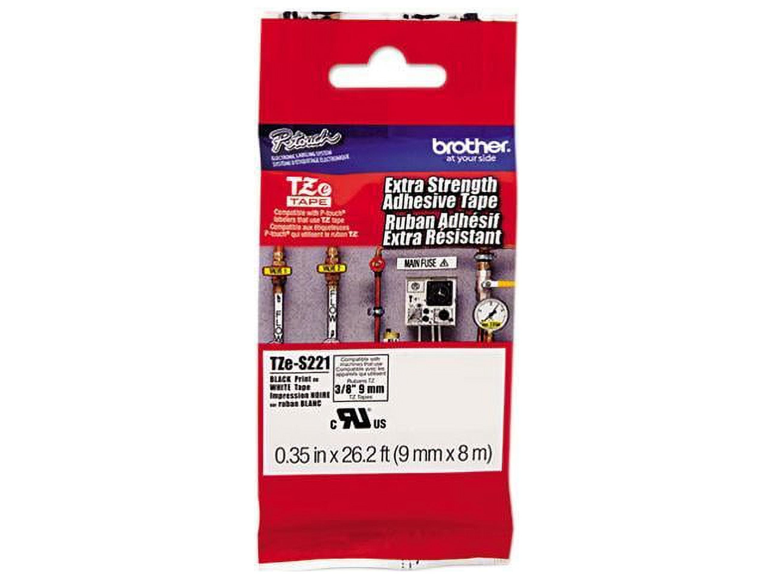 Brother Genuine P-touch TZE-S221 Tape, 3/8