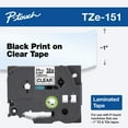 thumbnail image 1 of Brother Genuine P-touch TZE151 1" Black Print on Clear Laminated Label Tape, 1 of 5