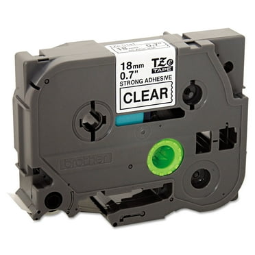 Brother Genuine P-touch TZES141 3/4" Black Print on Clear Extra Strength Laminated Label Tape
