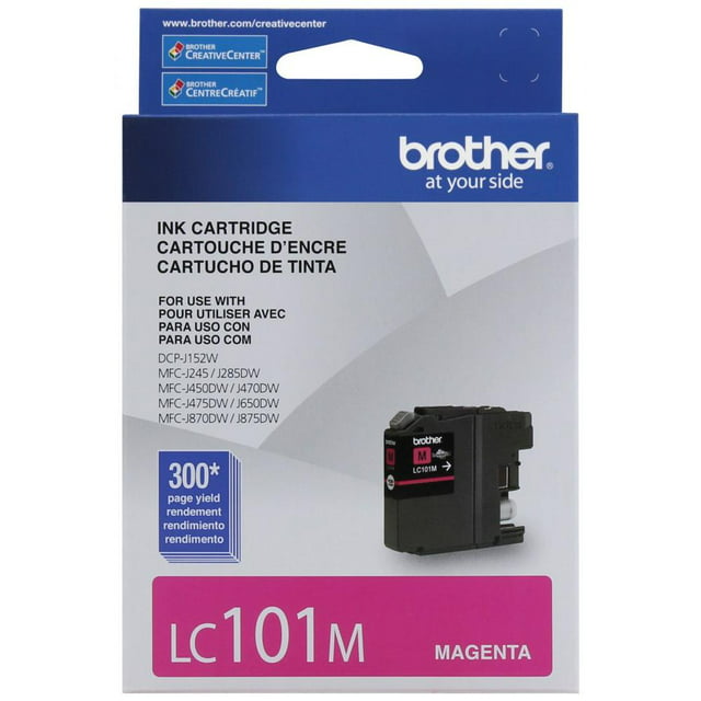 Brother Genuine Standard Yield Magenta Ink Cartridge, LC101M
