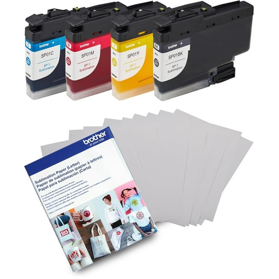 Brother Sublimation Ink Cartridge Color 4-Pack, Black, Cyan, Magenta ...