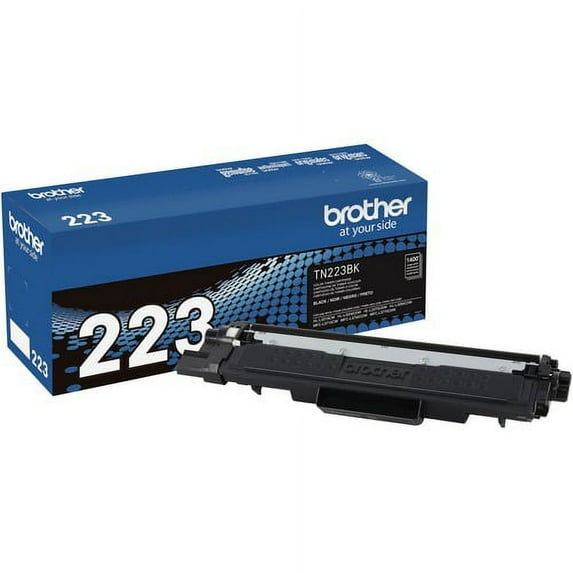 Brother Genuine TN-223BK Standard Yield Black Toner Cartridge - 1400 Pages | Bundle of 2 Each