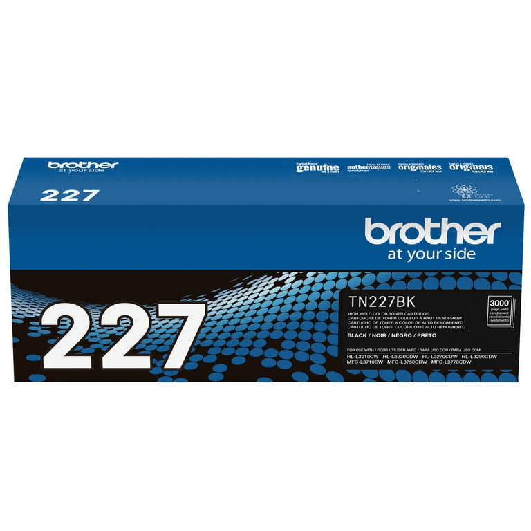 Brother Genuine TN-227BK High Yield Black Printer Toner Cartridge 