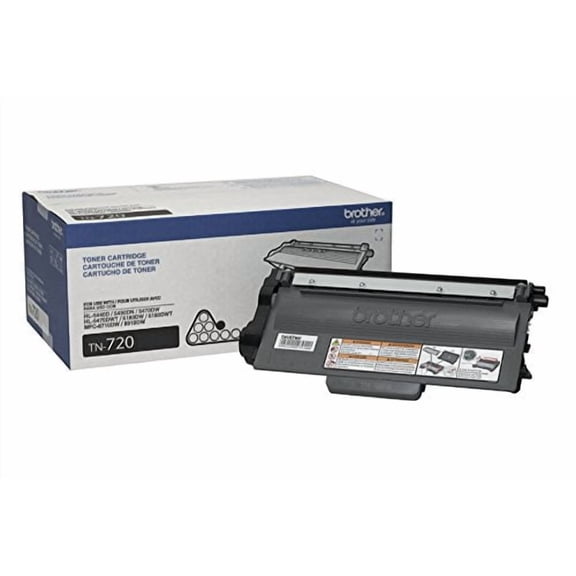 Brother Genuine TN-720 (TN720) Black Laser Toner Cartridge 2-Pack