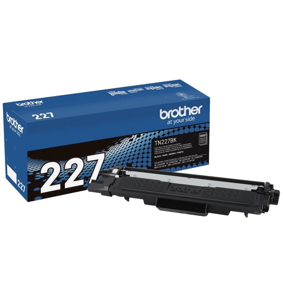 Brother Genuine TN227, TN227BK, High Yield Toner Cartridge, Replacement Black Toner, Page Yield Up to 3,000 Pages, TN227BK, Amazon Dash Available - Sold Without Manufacturer Warranty
