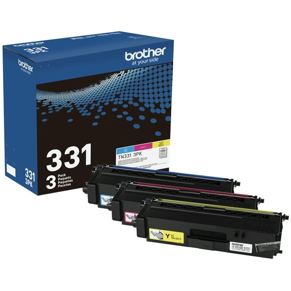 Brother Genuine TN3313PK Standard-Yield Toner Cartridge, Multicolor