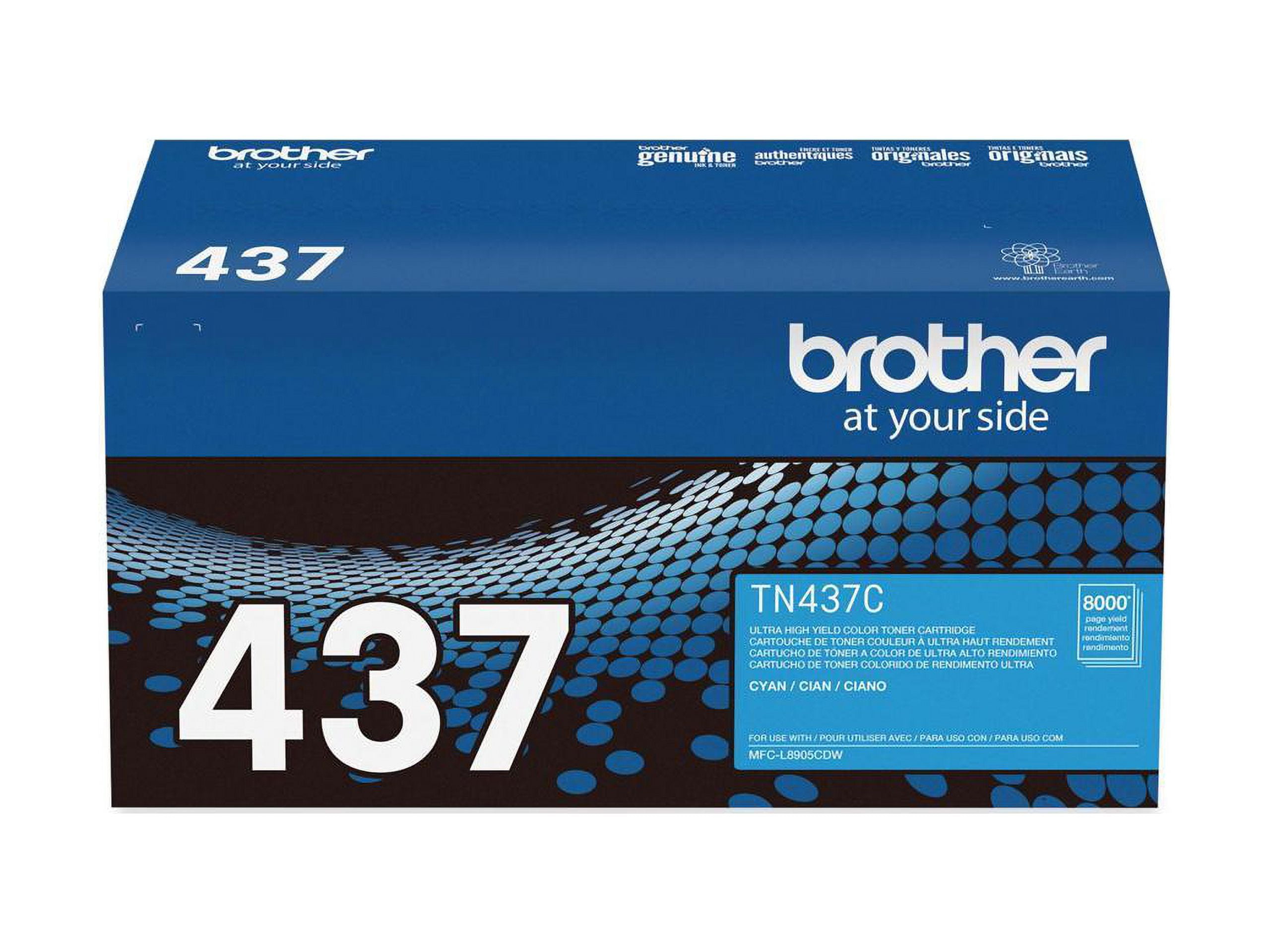 TN437C Ultra High-Yield Toner, 8,000 Page-Yield, Cyan TN437C Ultra High-Yield Toner, 8,000 Page-Yield, Cyan