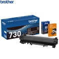 thumbnail image 1 of Brother Genuine TN730 Black Standard Yield Toner Cartridge Bundle with Deco Essentials Printer eBook, Up to 1,200 Pages, for HL-L2350DW, HL-L2370DW, MFC-L2710DW, MFC-L2750DW, 1 of 9