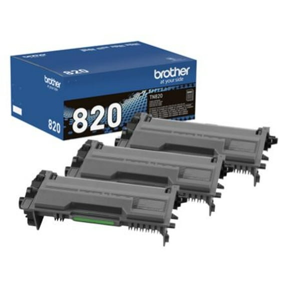 Brother Genuine TN820 3-Pack Standard-yield Mono Laser Toner Cartridges TN-820 (3k Page Yield Each cartridge)