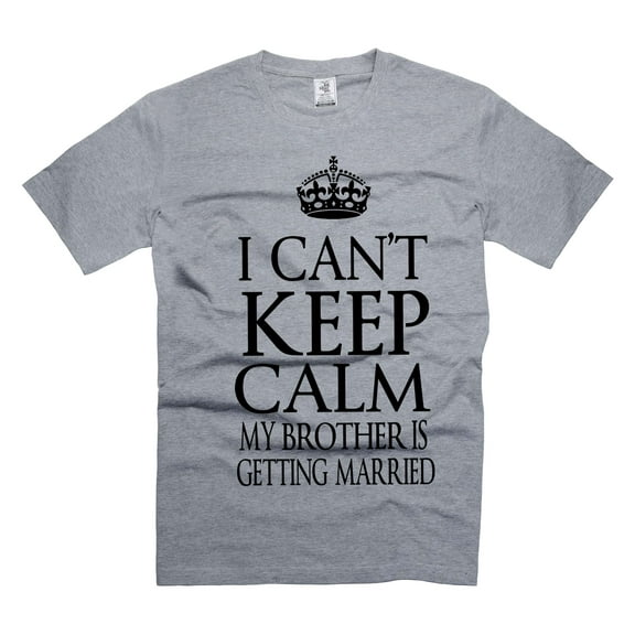 Brother Getting Married Shirt Funny Wedding Shirts Bachelor Party T-Shirt Brother Team Wedding Shirt (Large Grey)