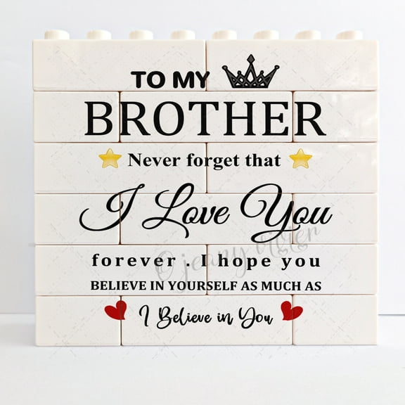 Brother Gift for Big Little Brother Step brother, Novelty Decorative Sign/Plaque for Desk Shelf, Gifts for Brother in Law, Gift for Brother Birthday Valentine Day Christmas