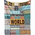 thumbnail image 1 of Brother Gifts, Big Brother Gift, Brother Gifts from Sister, Gifts for Brother, Funny Gifts for Little Brother from Big Sister, Gifts for Brother Adult Birthday Gift Blanket 60" x 50\u201d, 1 of 6