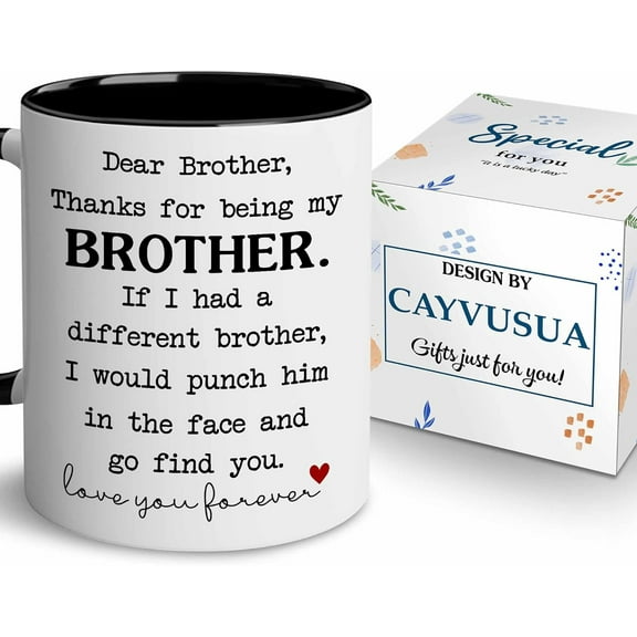 Brother Gifts - Brother Mug - Thanks for Being My Brother - Funny Brother Gifts From Sister, Big Little Brother - Father Day, Christmas, Birthday, New Year Presents For Brother - Coffee Mug