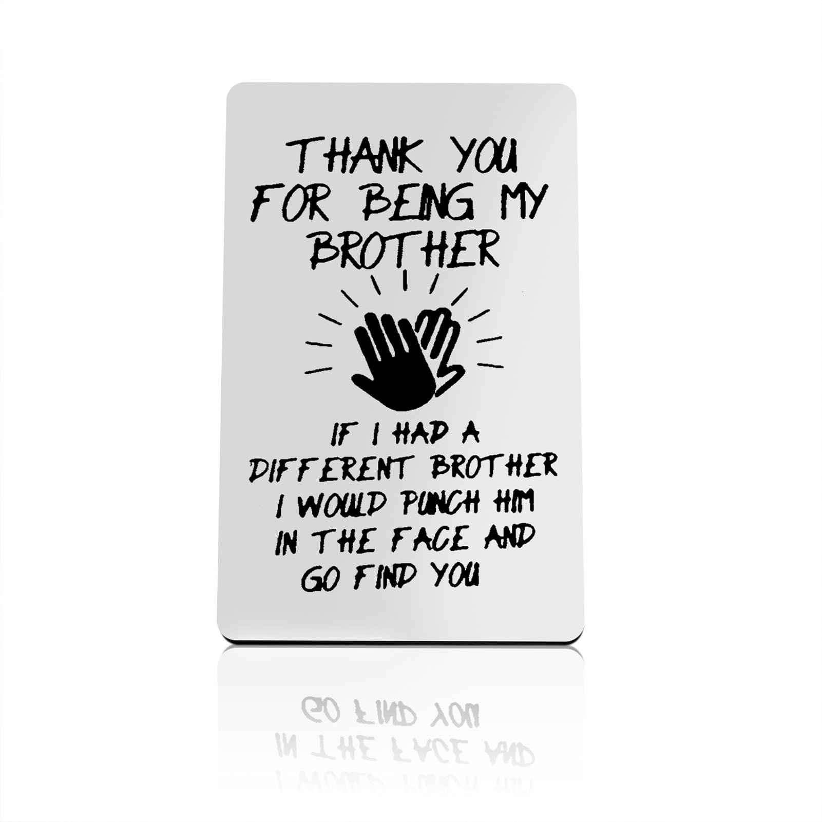 Brother Gifts Engraved Wallet Card for Brother from Brother Sister