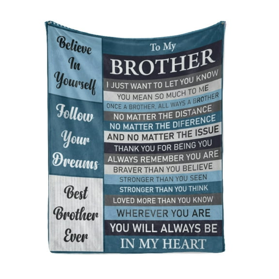 Brother Gifts Throw Blanket for Men 60"x50", Birthday Gifts from Sister Brother