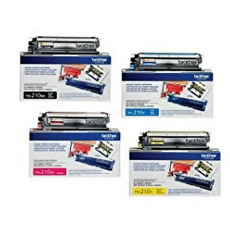 Brother HL-3040CN, 3070CW, 3075CW, MFC-9010CN, 9120CN, 9320CW, 9325CW Black, Cyan, Magenta, Yellow Toner Cartridges (TN210BK, TN210C, TN210M, TN210Y)