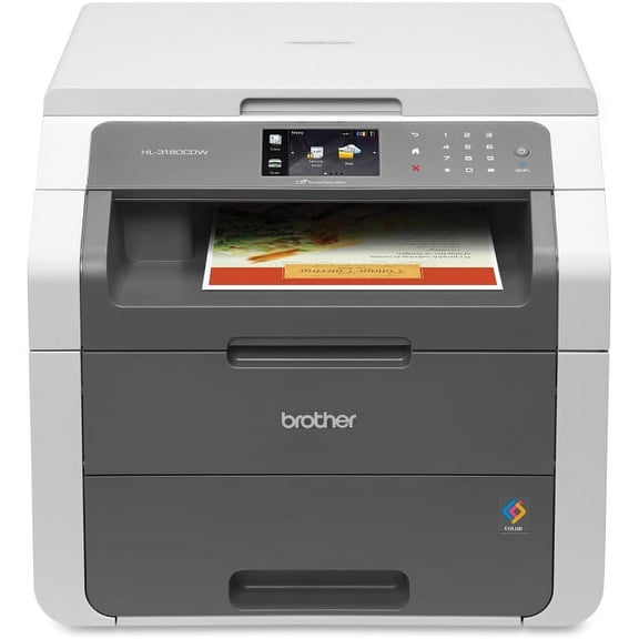 Brother HL-3180CDW LED Multifunction Printer - Color - Plain Paper Print - Desktop - Copier/Printer/Scanner - 23 ppm Mon