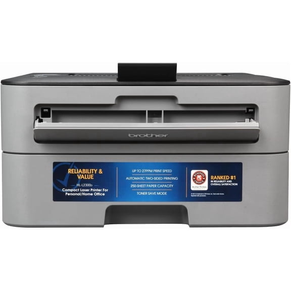 Brother HL-L2300D Monochrome Laser Printer Duplex Printing - 26 ppm Mono Print - USB 2.0 - 8.5" x 13" (Sold without manufacturer warranty)