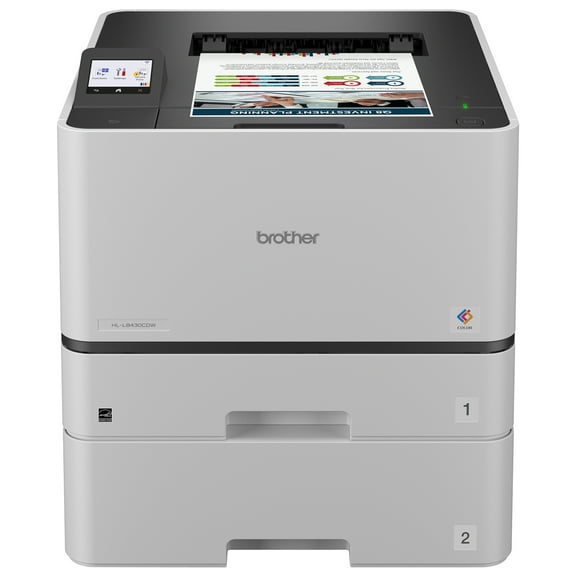 Brother HL-L8430CDWT Business Color Laser Printer with Dual Paper Trays, Low-Cost Printing, and Wireless Networking
