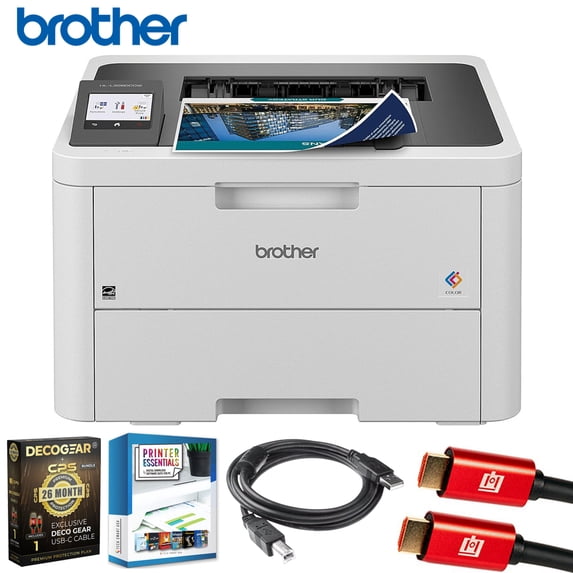 Brother HLL3280CDW Laser Printer Bundle with Deco Gear CPS 26 Month ...