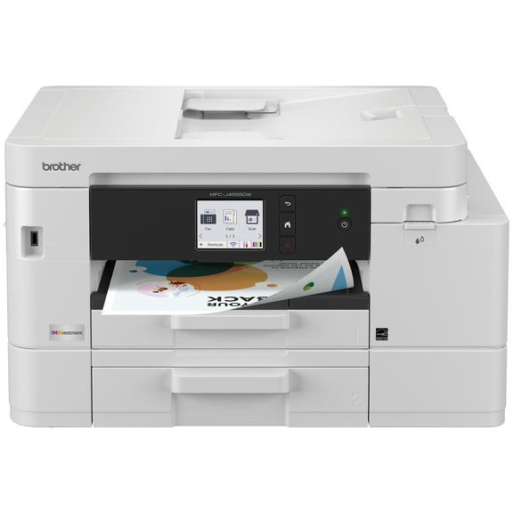 Brother INKvestment 4555 MFC-J4555DW Wireless Color Inkjet All-in-One Printer with 2.7” Color Touchscreen and 2 Paper Trays