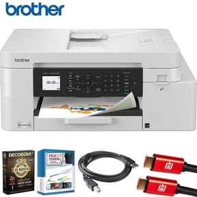 Brother INKvestment MFC-J4355DW Wireless All-in-One Inkjet Printer Bundle with Deco Gear CPS 26 Month Protection Pack, Tech Smart USA Printer Essentials, Deco Essential Printer Cable and HDMI Cable