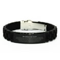 thumbnail image 1 of Brother-In-Law Black Glidelock Clasp Bracelet - Cherished Memories, Heartwarming Hugs, Perfect Gift for Graduation, Birthday, and Holidays, 1 of 1