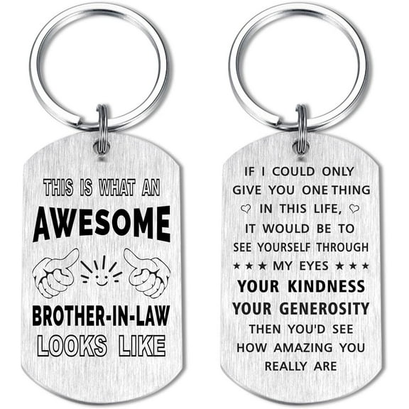 Brother In Law Christmas Keychain Gifts - Awesome Keychain for Brother-in-law on Wedding Anniversary