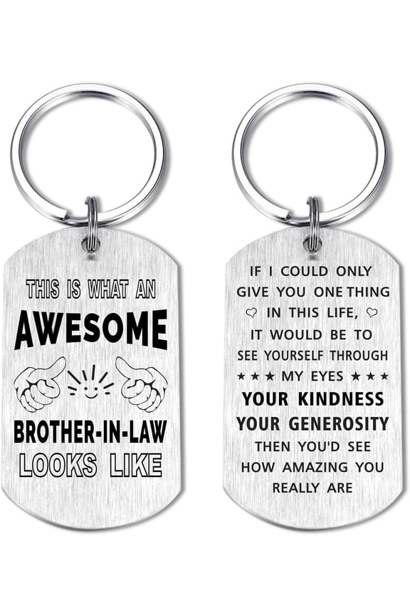 Brother In Law Christmas Keychain Gifts - Awesome Keychain for Brother-in-law on Wedding Anniversary