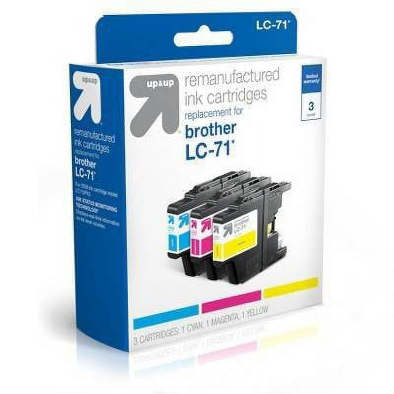 Brother LC 71 Ink Cartridge 3-Pack - Cyan, Magenta, Yellow - Up&Up ...