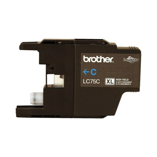 Brother LC 75 Cyan Ink Cartridge High Yield (LC75CS) - Walmart Business ...