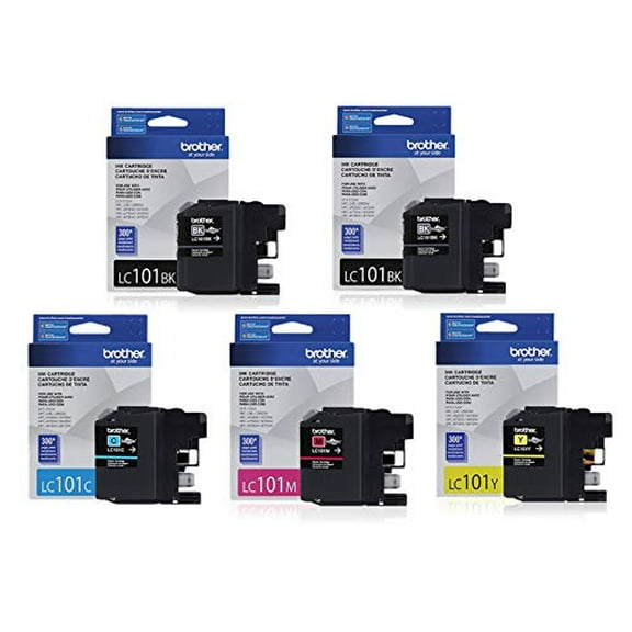 Brother LC101 Ink Cartridge ( Black,Cyan,Magenta,Yellow , 5-Pack ) by Brother