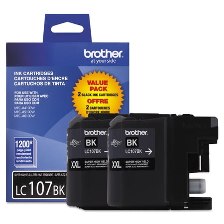 Brother LC1072PKS Innobella Super High-Yield Ink, Black, 2/PK