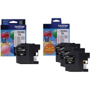 Brother LC203 Ink Cartridge Black Cyan Magenta Yellow 4 Pack in Retail Packaging
