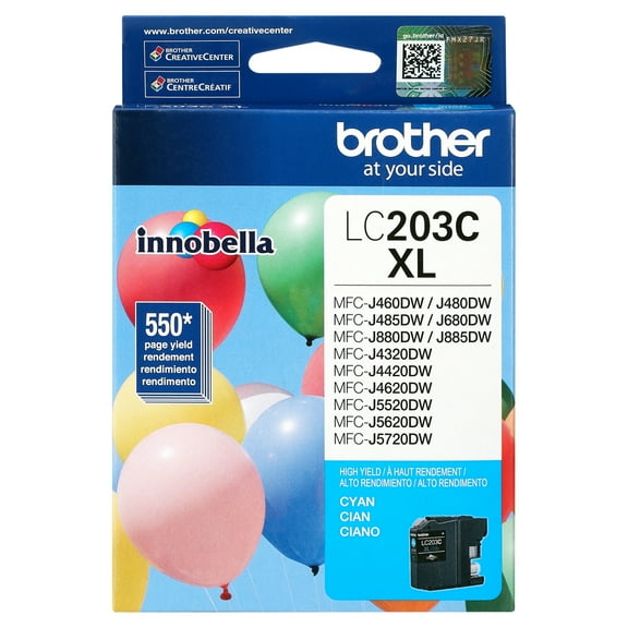 Brother LC203C Innobella High-Yield Ink, Cyan