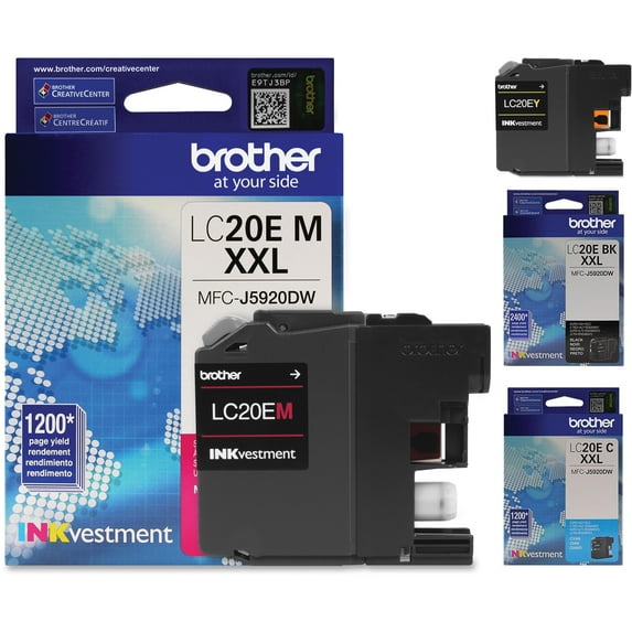 Brother LC20EBK, LC20EC, LC20EM, LC20EY Ink: Spend $60, Save 15%