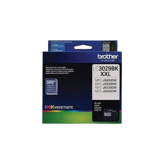Brother Genuine LC3029BK INKvestment Super High-Yield Black Ink Cartridge