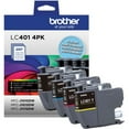 thumbnail image 1 of Brother LC401 Black/Cyan/Magenta/Yellow Standard Yield Ink Cartridges 4/Pack (LC4014PKS), 1 of 4