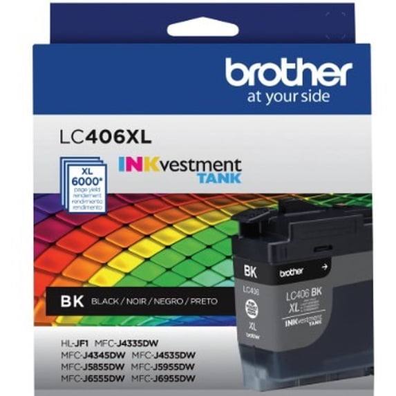 Brother LC406XLBK Genuine Black High-Yield Ink Cartridge, Sold Without ...