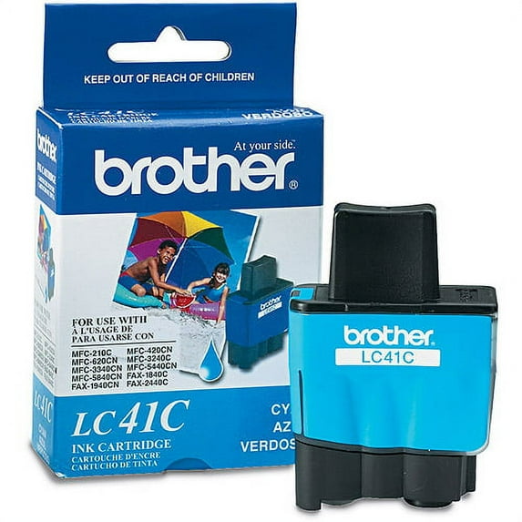 Brother LC41C Ink, Cyan Ink 400 Page-Yield
