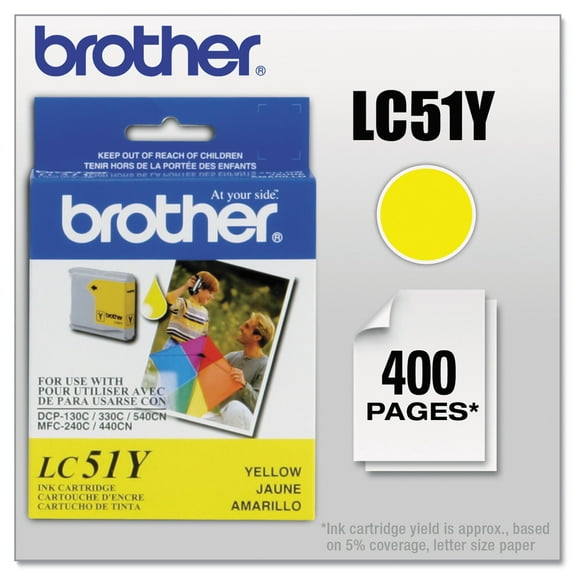 Brother LC51C Cyan Inkjet Cartridge For MFC-240C Multi-Function Printer