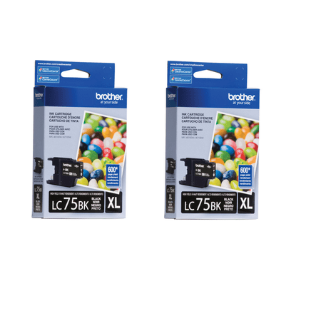 Brother LC75BK Innobella High-Yield Ink, Black (2 Pack)