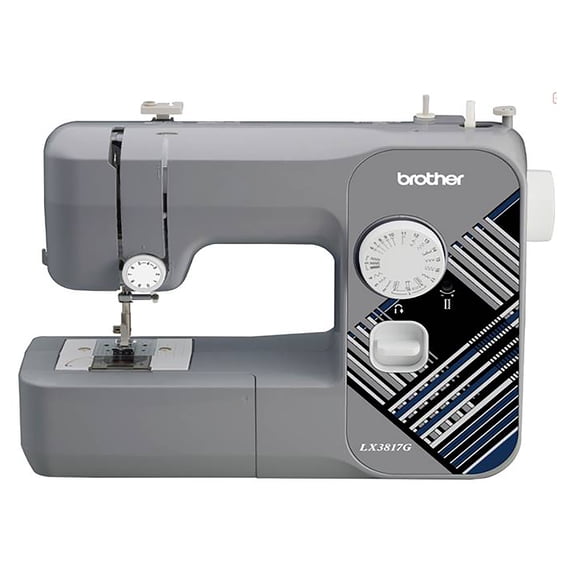 Brother LX3817G 17-Stitch Portable Full-Size Sewing Machine, Grey