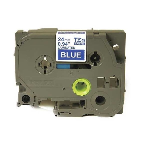 Brother Label Tape Cartridge, White/Blue, Labels/Roll: Continuous TZe555