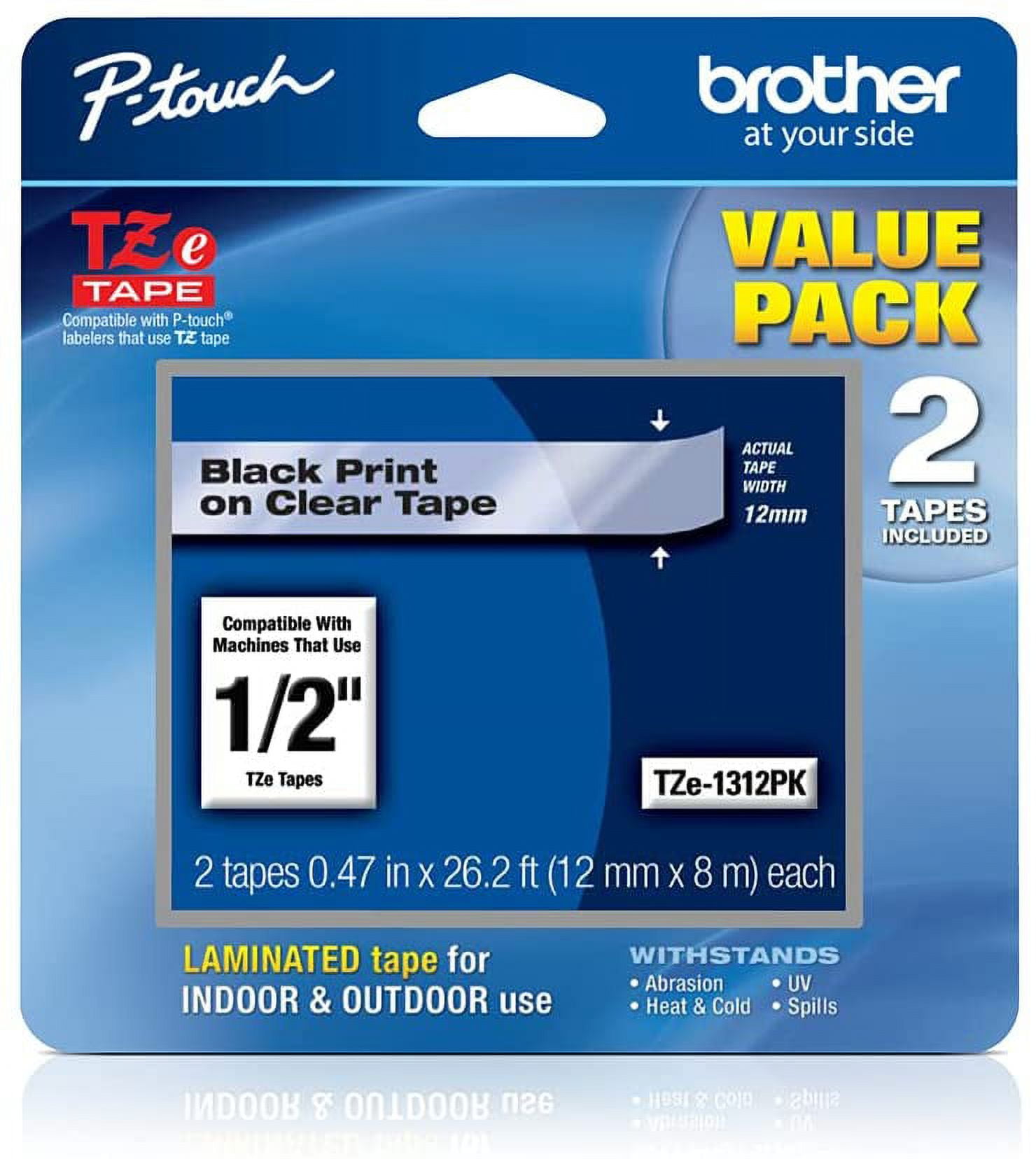 Brother Laminated Label Maker Tape, 0.47