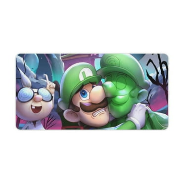 Brother Luigi's Mansion Extended Gaming Mouse Pad No-sliped Large Desk Mat Stitched Edge Keyboard Mat Mousepad