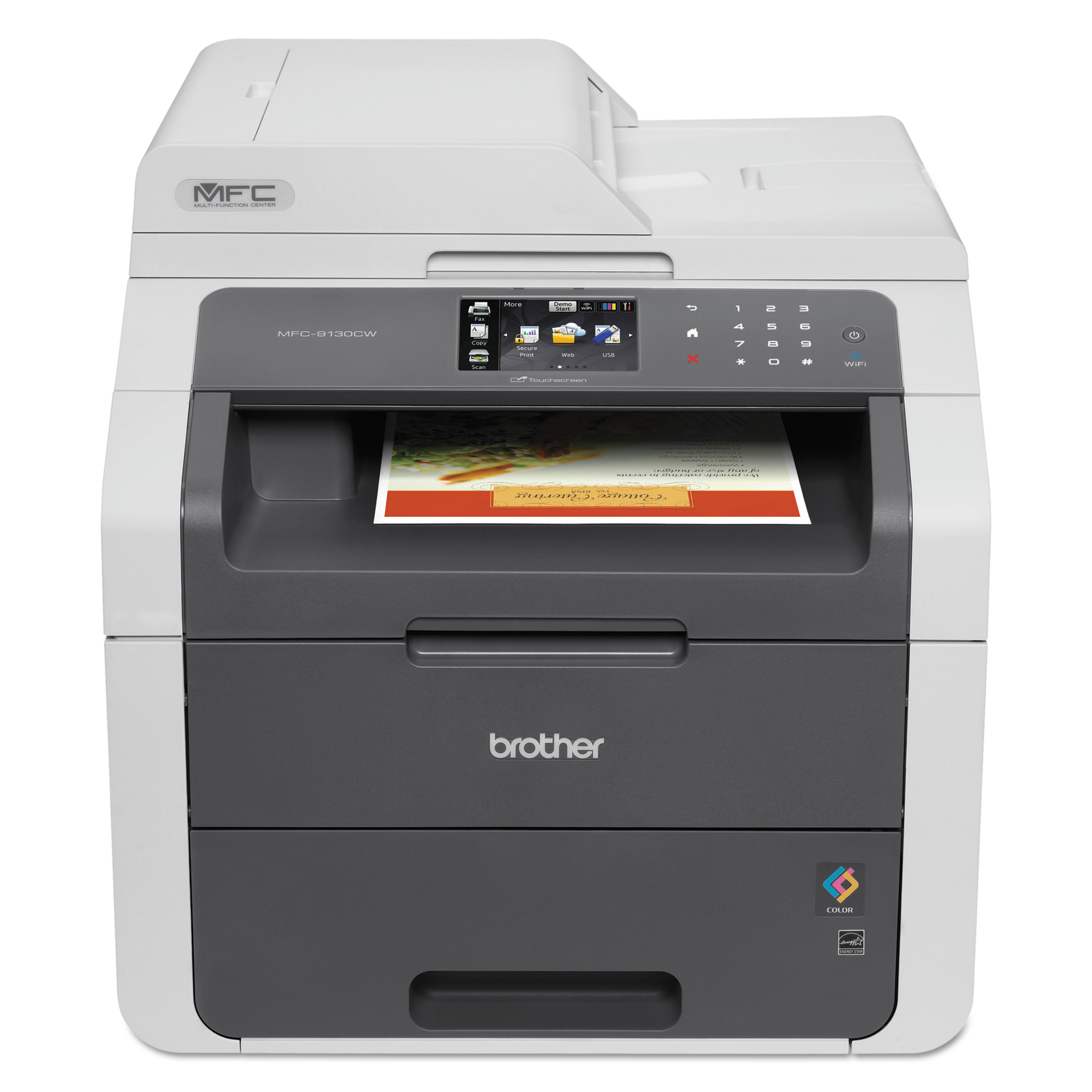 Brother MFC-9130CW Digital Color All-in-One with Wireless Networking Printer/Copier/Scanner/Fax Machine - image 1 of 3
