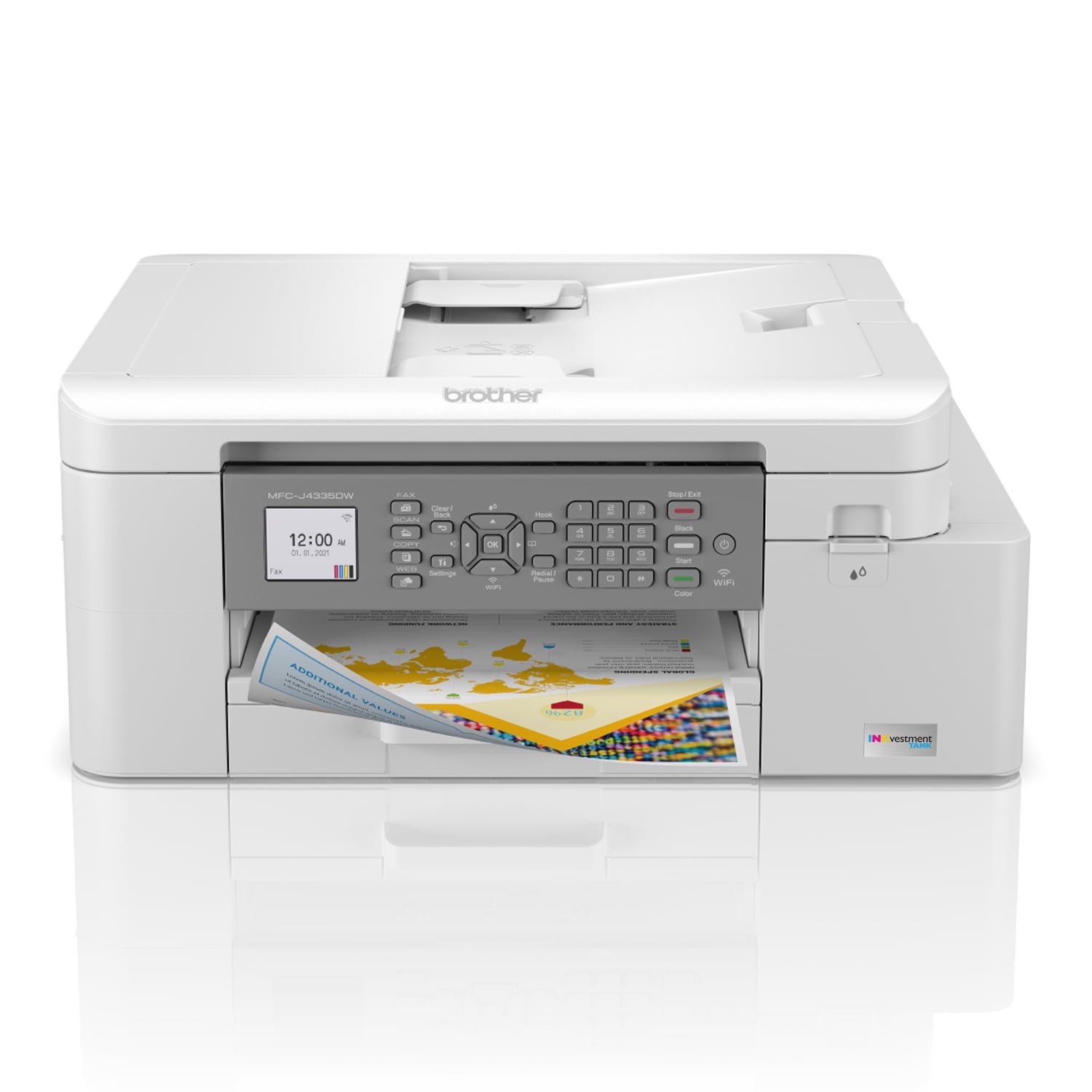 Brother MFC-J4335DW INKvestment Tank All-in-One Color Printer Duplex and Wireless Printing plus Up 1-Year of Ink In-box¹ - Walmart.com