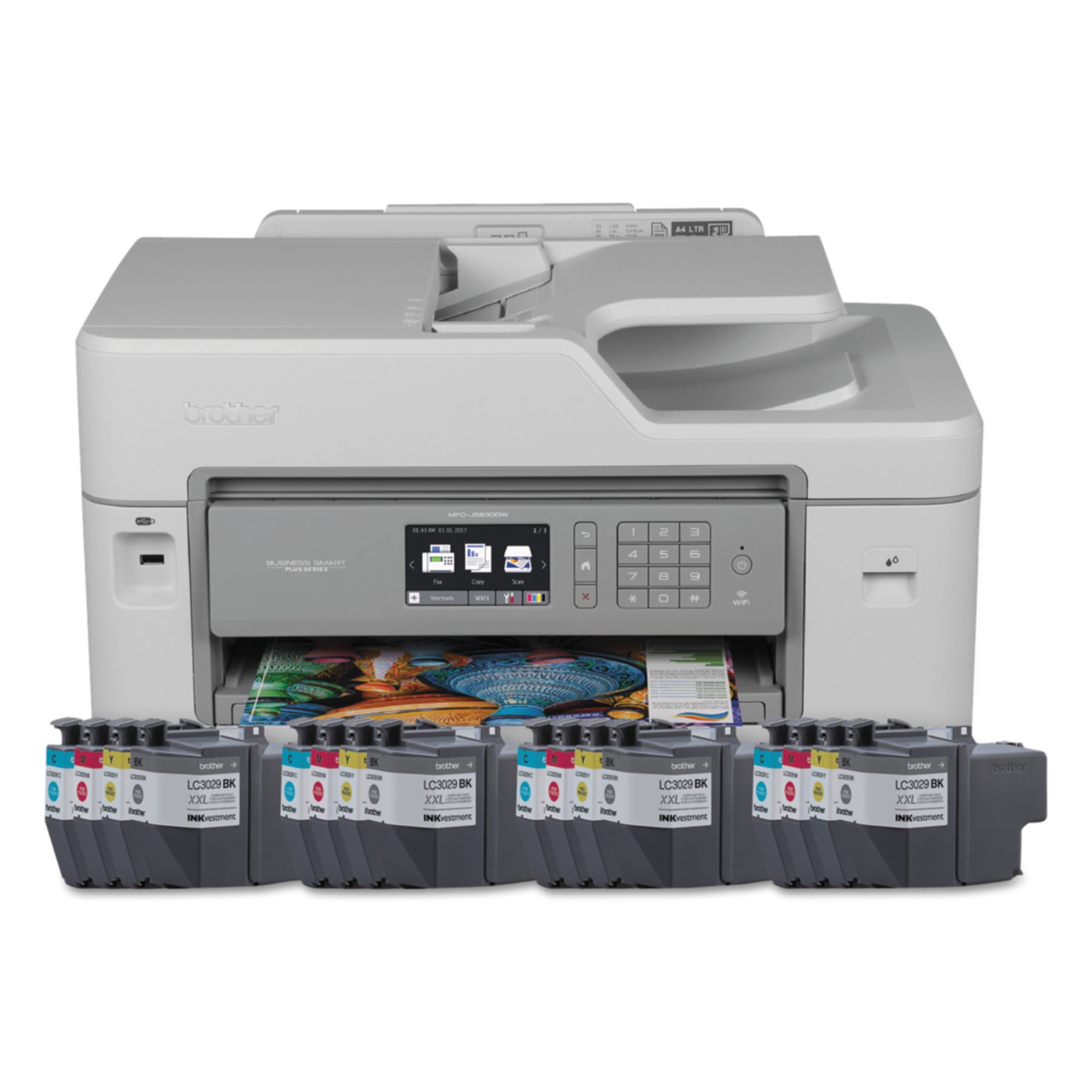 Brother MFC-J5830DWXL All-in-One Color Inkjet Printer, Wireless Connectivity, Automatic Duplex Printing, Includes up to 2 Years of Ink