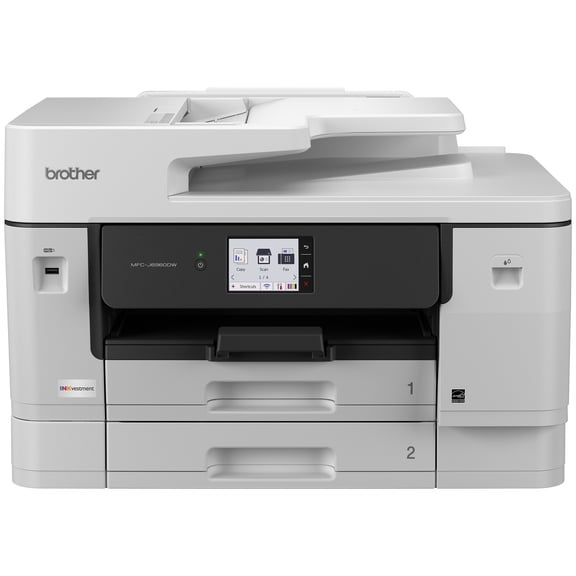 Brother INKvestment MCF-J6960DW Wireless Color Inkjet All-in-One Printer with 11x17 capabilities and 3.5 Color Touchscreen